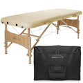 Saloniture Basic Portable Folding Massage Table - Cream - Comfortable