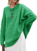 Saodimallsu Womens Oversized Tunic Sweater Crew Neck - Cozy Fall