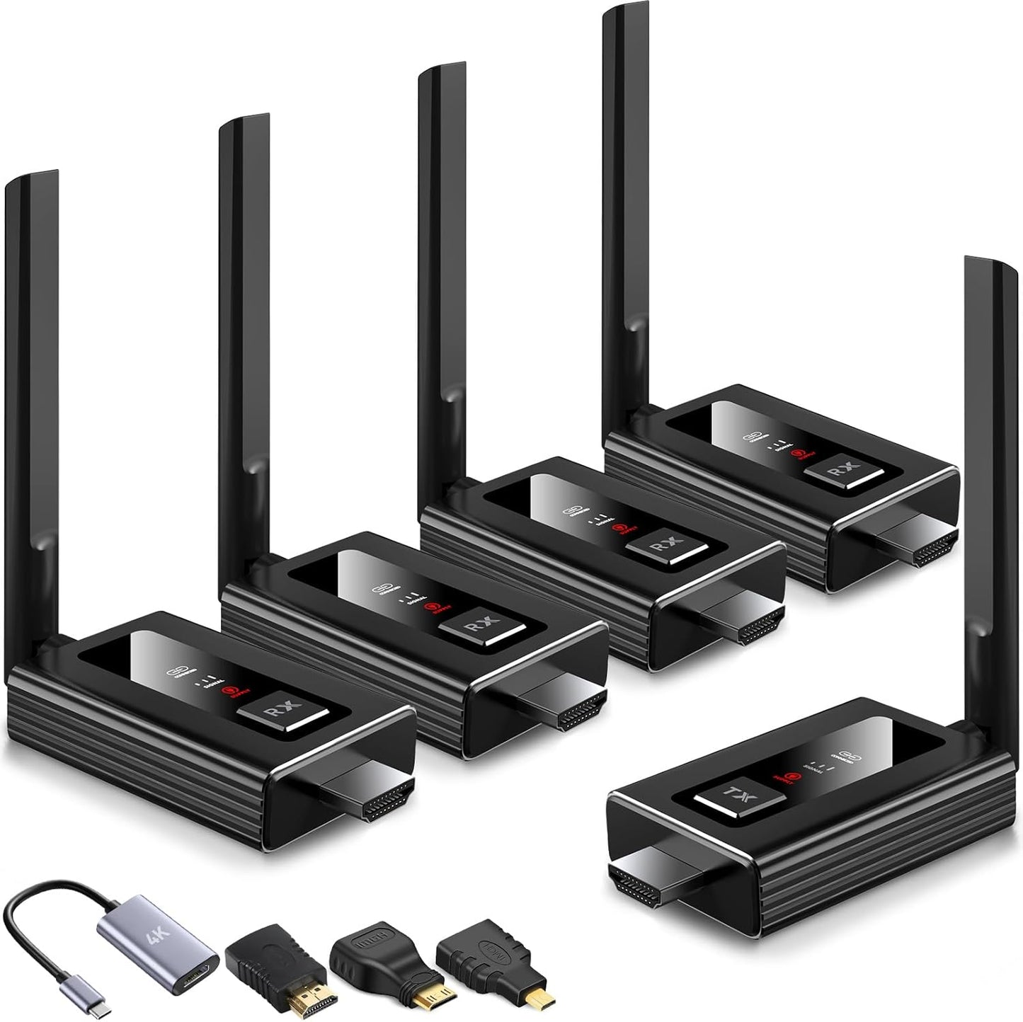 Pluselnnovate Wireless HDMI Transmitter & 4 Receivers