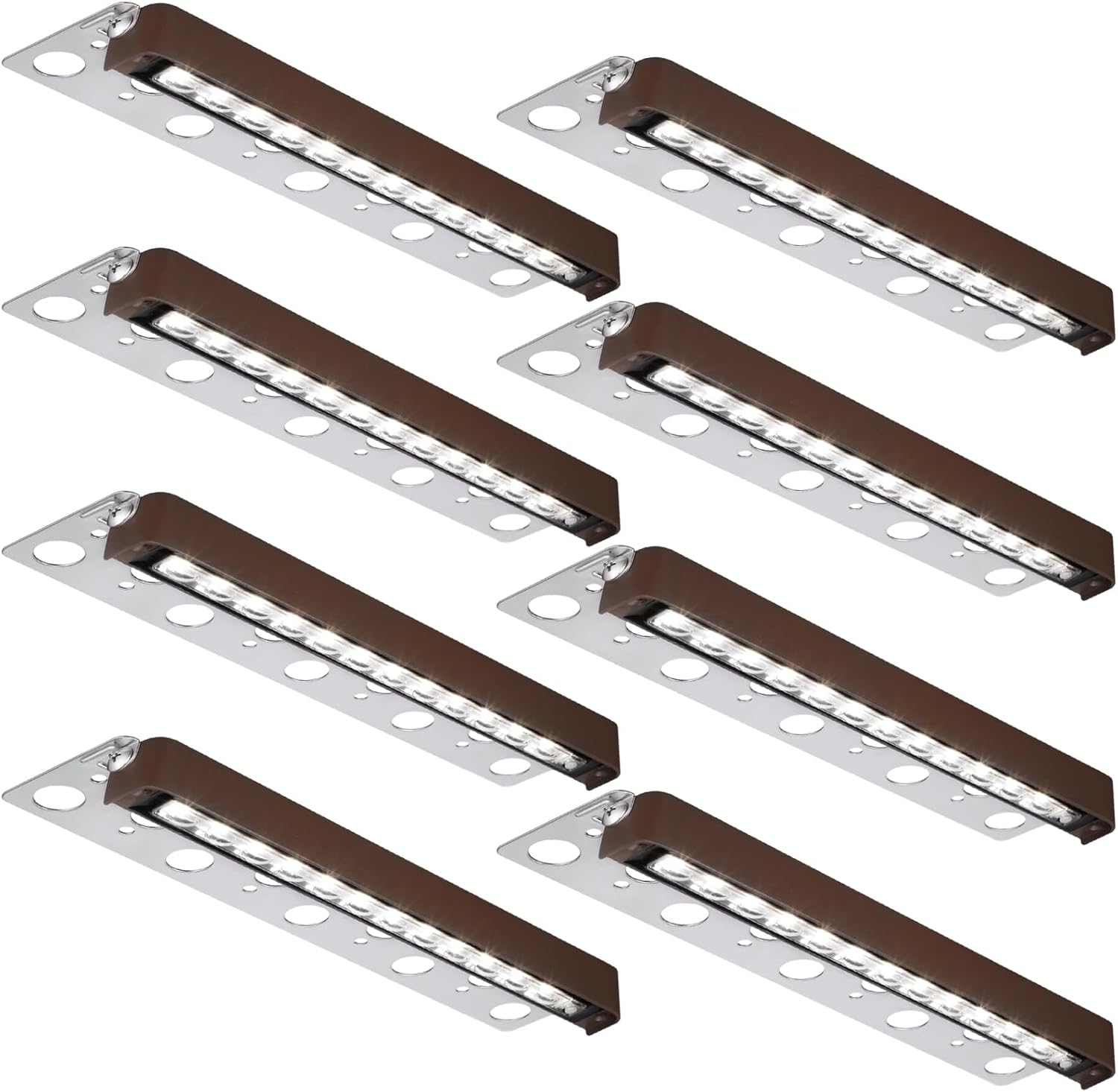 LEONLITE 8-Pack 12 Inch LED Hardscape Lighting for Outdoors