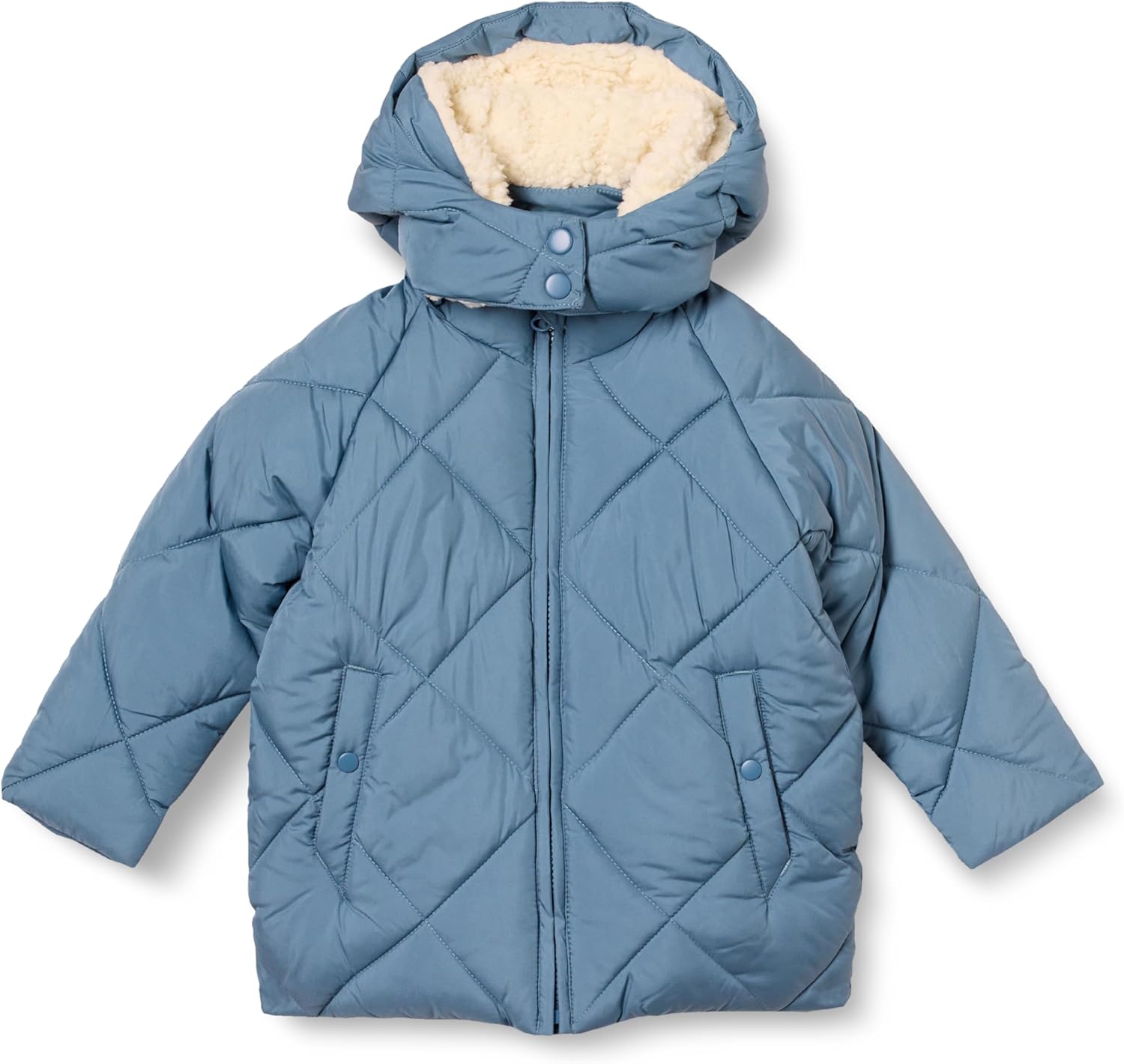 Long Quilted Cocoon Puffer Coat for Girls and Toddlers
