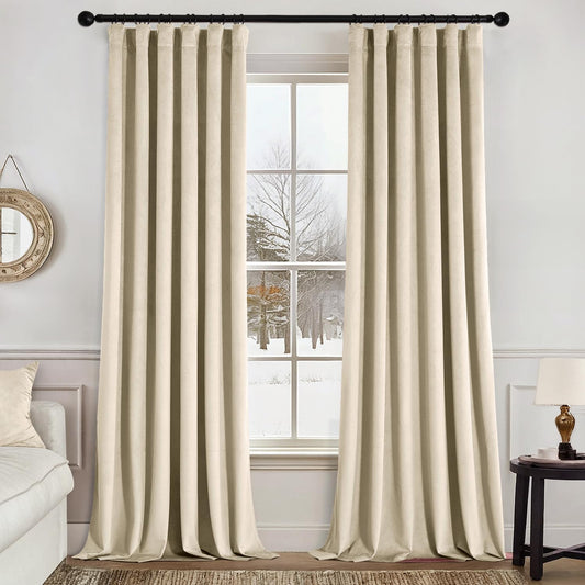 MIULEE Velvet Curtains 84 Inches Long for Elegant Living Room