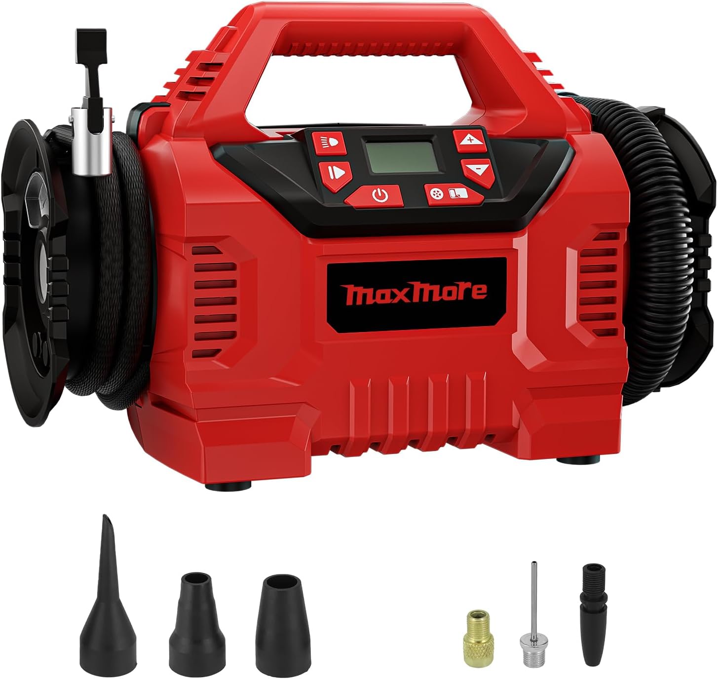 MaxMore Cordless Tire Inflator: 160 PSI High Pressure, Milwaukee 18V Compatible