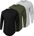 Mens 3 Pack Plain Cotton Shirts Short Sleeve Casual Crew Neck Tees