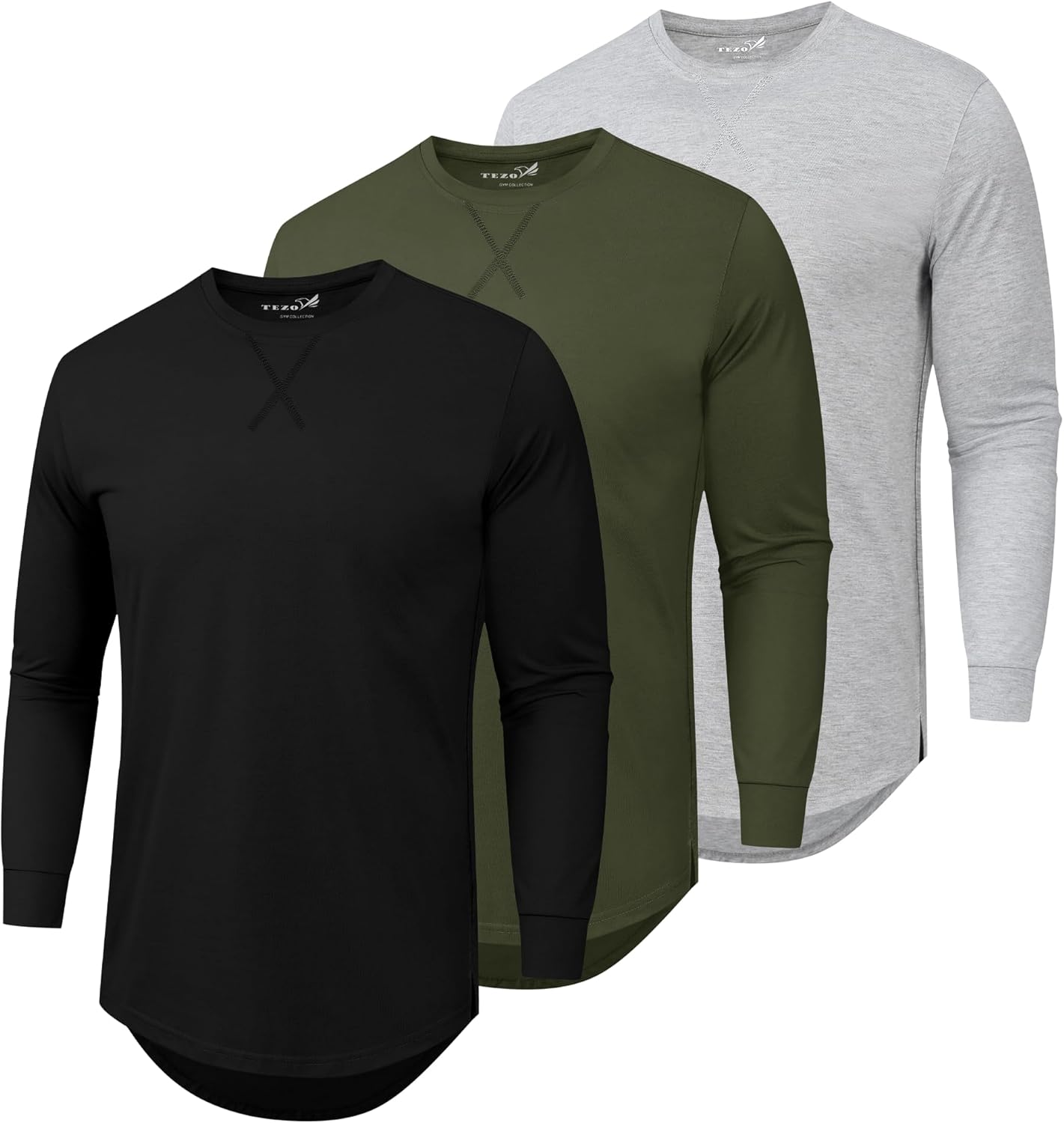 Mens 3 Pack Plain Cotton Shirts for Casual Hipster Style
