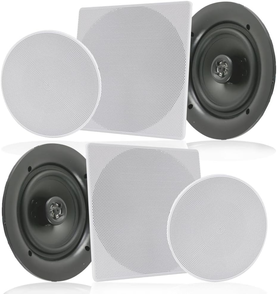Pyle 6.5 Flush Mount 2-Way Speaker System - Stereo Sound, 200 Watts
