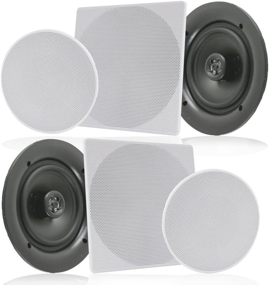 Pyle 6.5 Flush Mount 2-Way Speaker System - Stereo Sound, 200 Watts