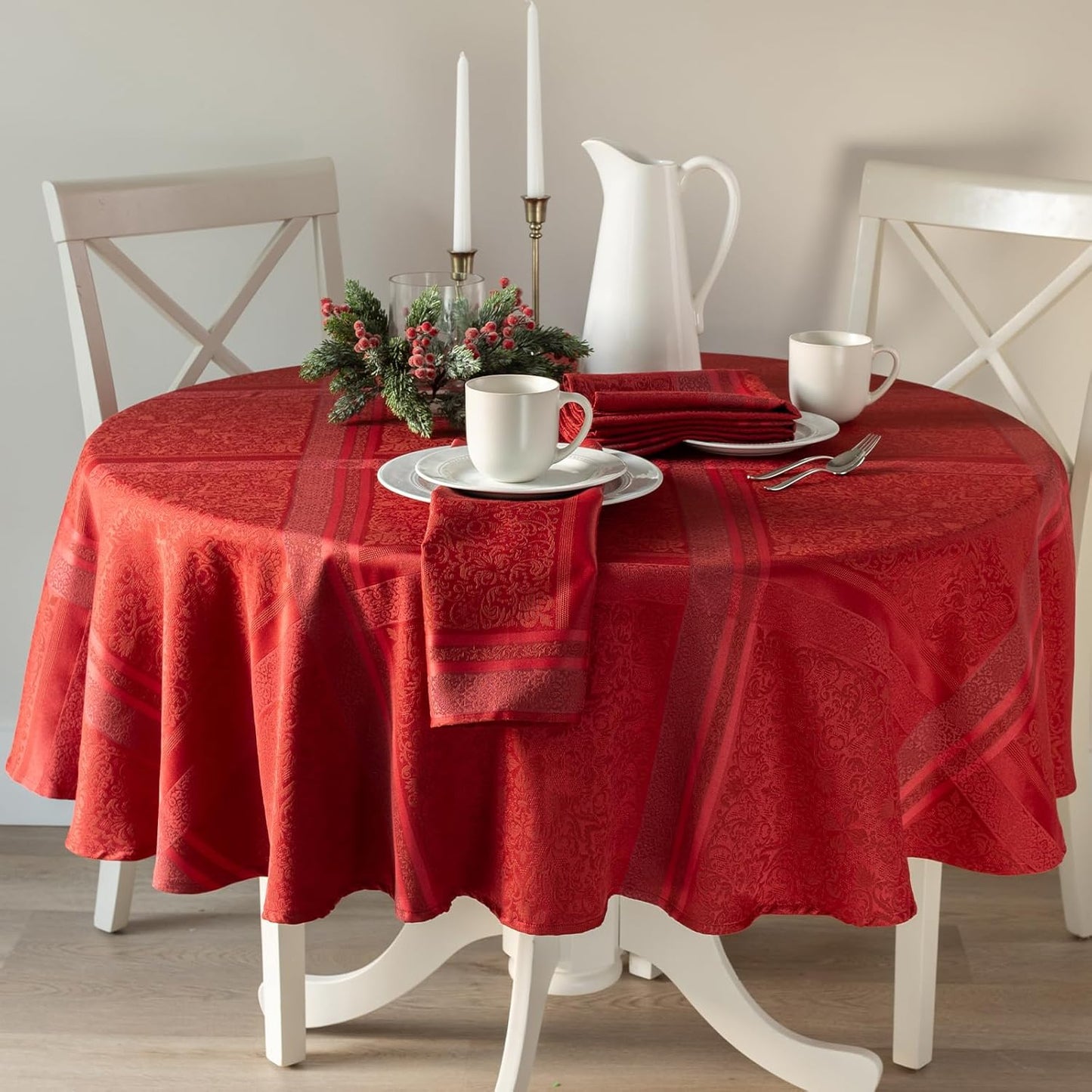 Benson Mills Ravenna Table Cloth for Elegant Holiday Decor