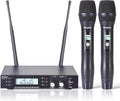 Wireless Microphone System 2 Channels - Dual UHF Handheld Mics