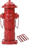 16 in Metal Fire Hydrant for Dogs to Pee On - Sturdy Garden Pee Post