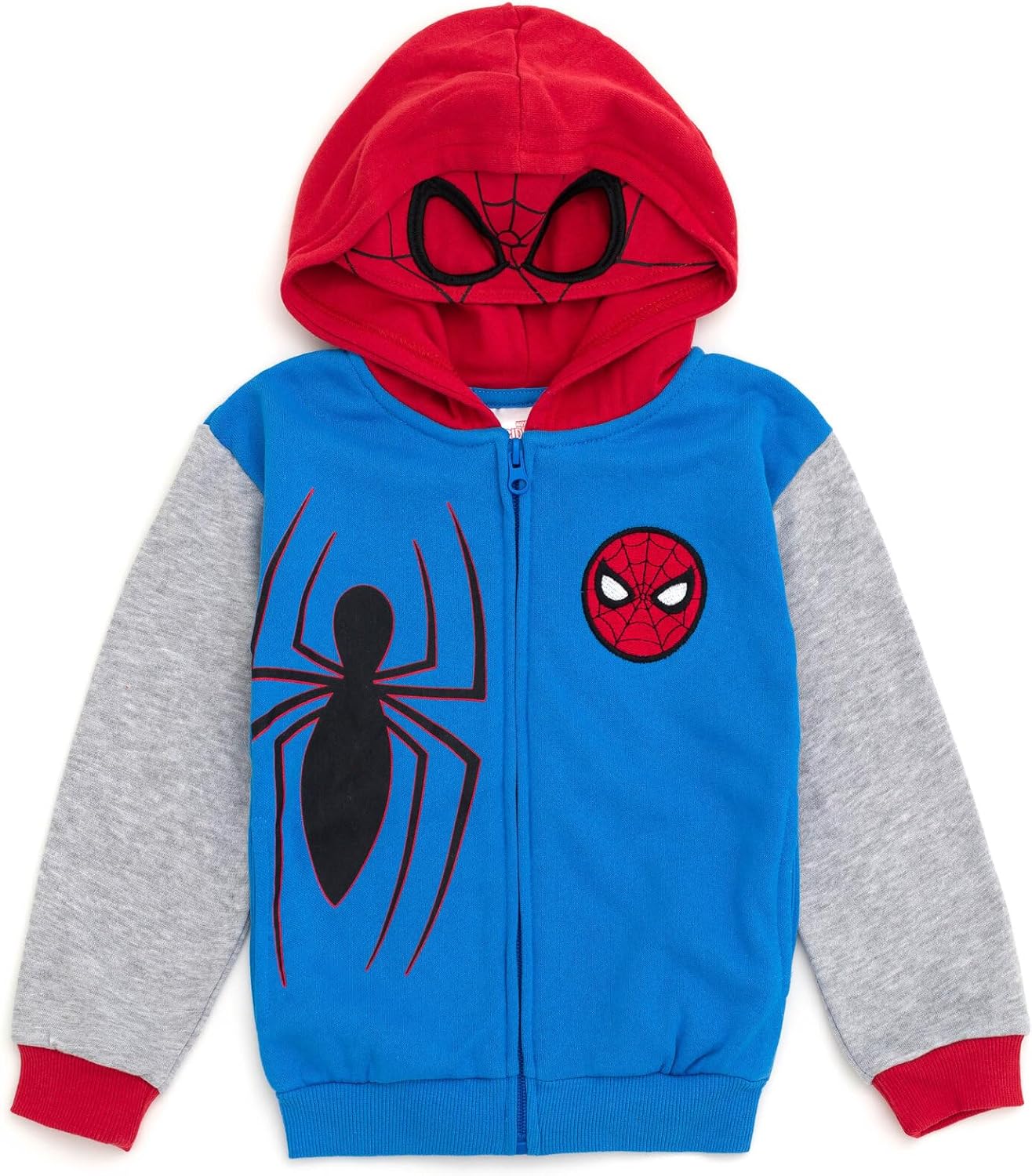 Marvel Spider-Man Fleece Zip Up Cosplay Hoodie for Kids
