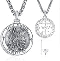 ADMETUS 925 Sterling Silver Patron Saint Medals Necklace