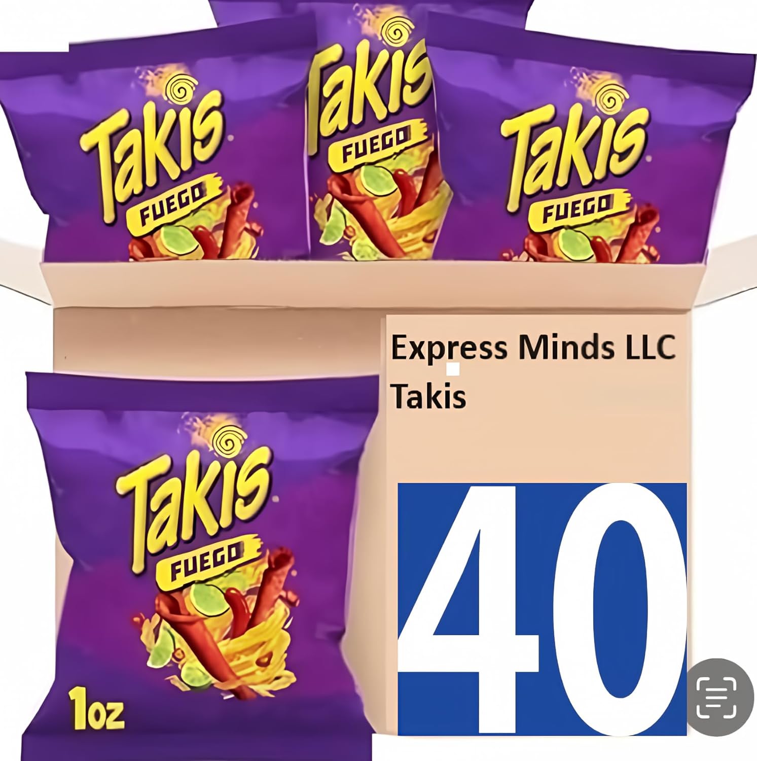 Takis Fuego Rolled Tortilla Chips - Extreme Spicy Snack Pack