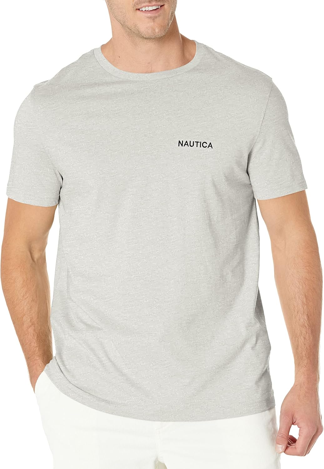 Nautica Short Sleeve Solid Crew Neck T-shirt for Casual Style