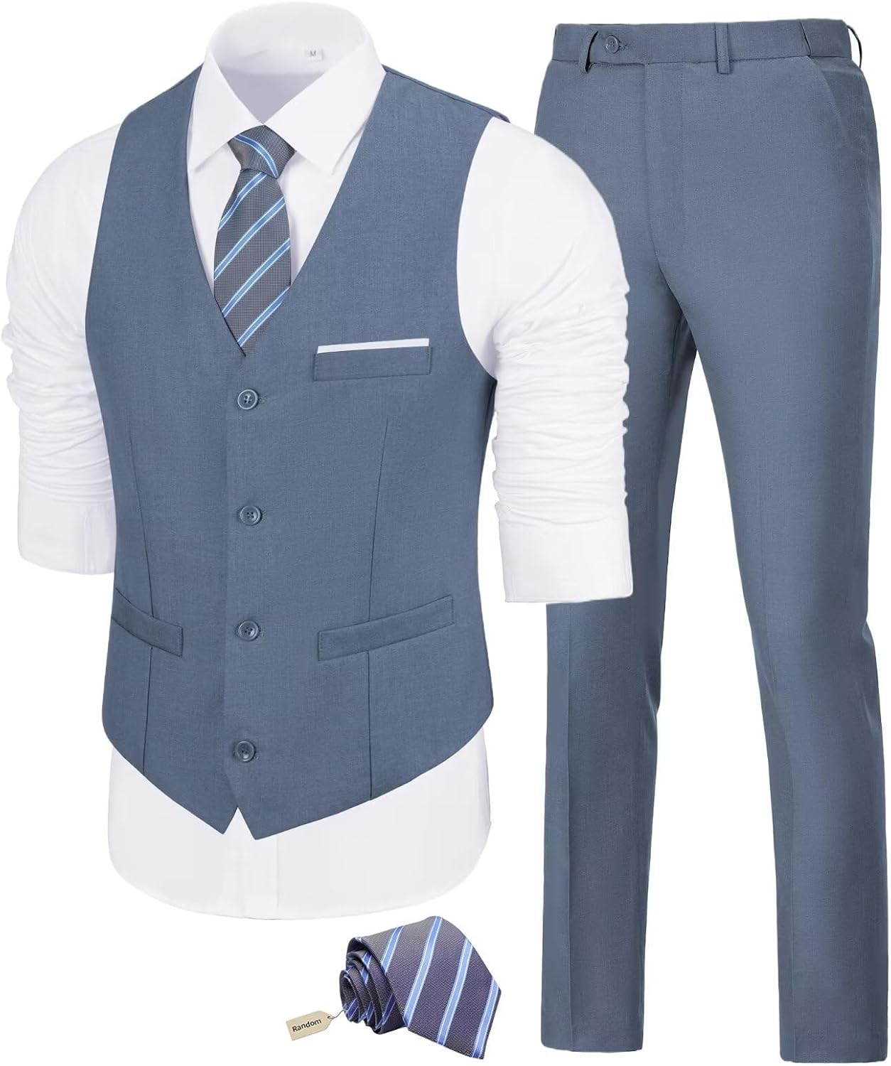 Men's Slim Fit 2 Piece Suit Set for Weddings and Business Events