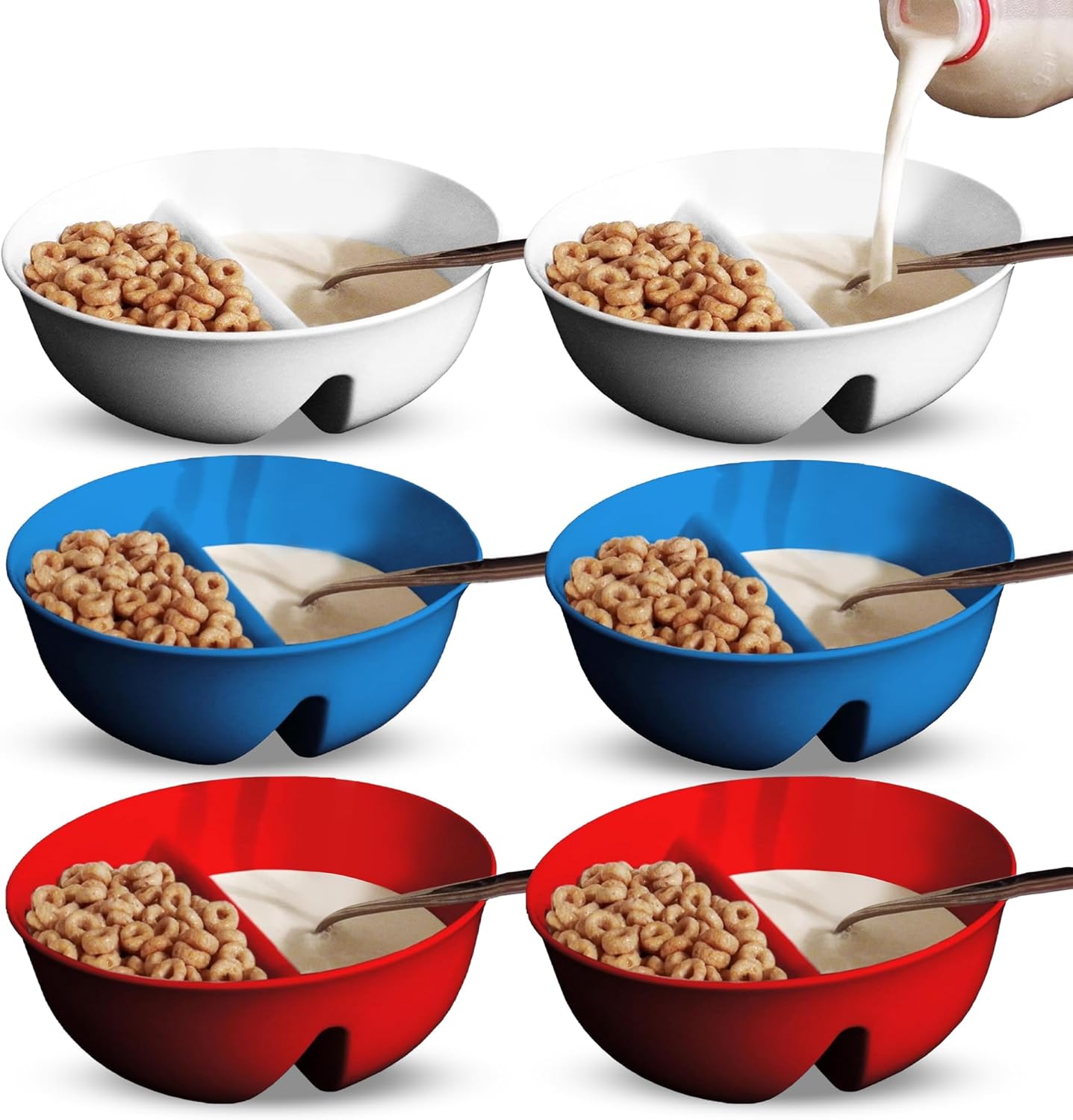 6 Pack Just Crunch Anti-Soggy Cereal Bowl for Fresh Cereal
