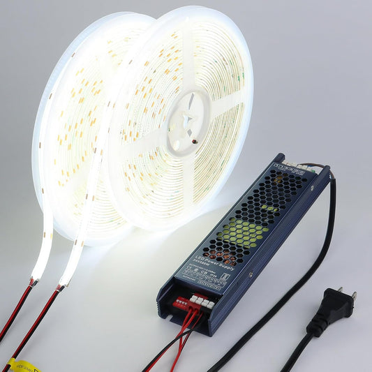 24V COB LED Strip Light Waterproof 65.6ft for Indoor Outdoor Use