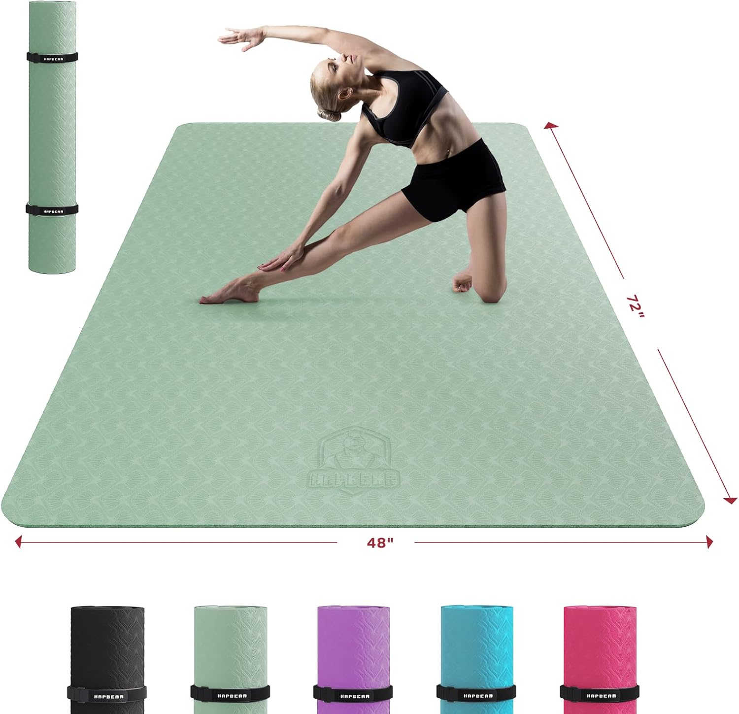 Ex-Large Eco-Friendly Yoga Mat - Non-Slip & Durable for Home Workouts
