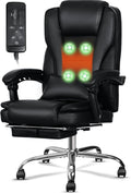 Ergonomic Office Chair with Heat and Massage - Reclining Comfort