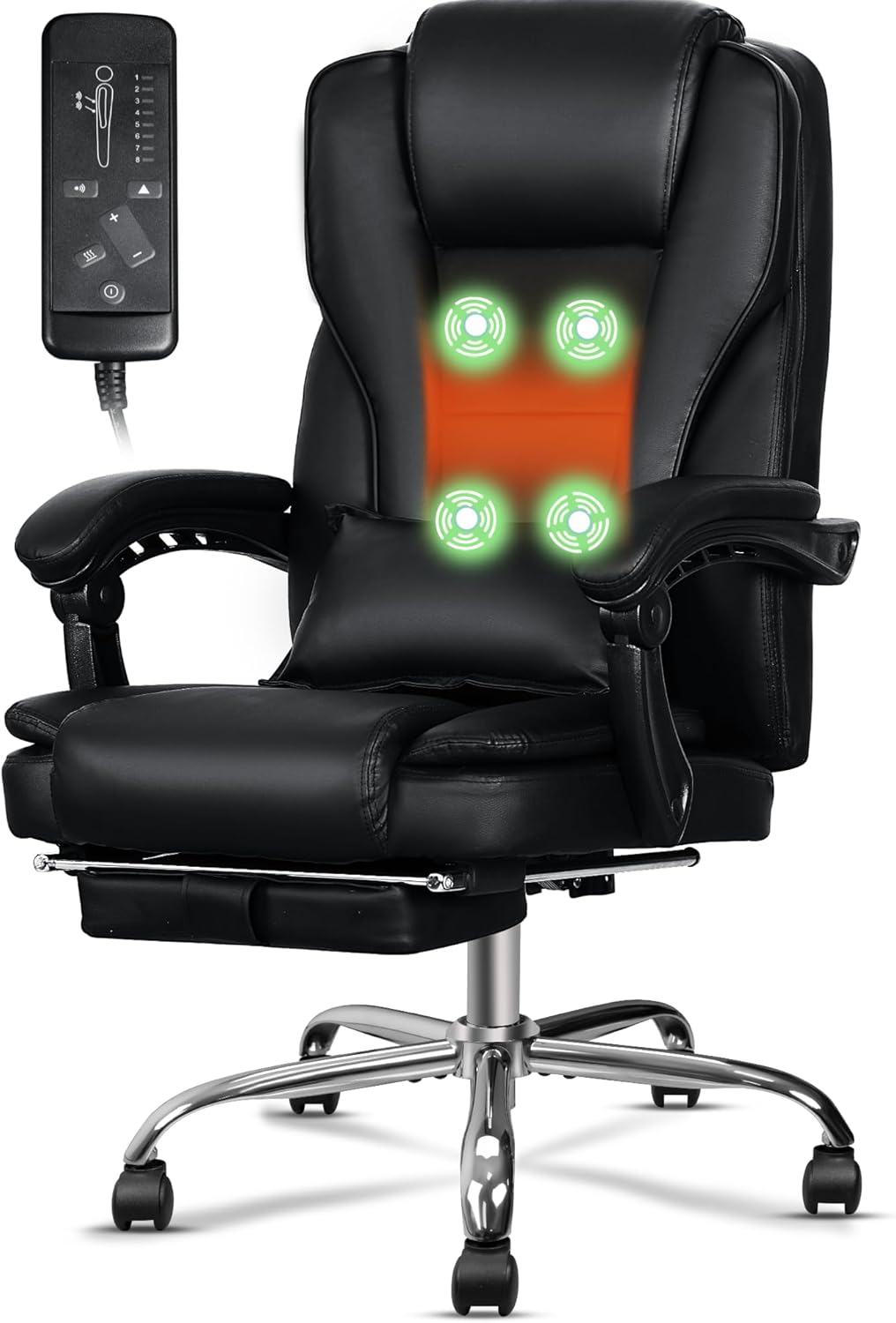 Ergonomic Office Chair with Heat and Massage for Comfort