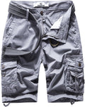 Women's Cotton Slim Multi-Pocket Bermuda Cargo Shorts - Knee Length