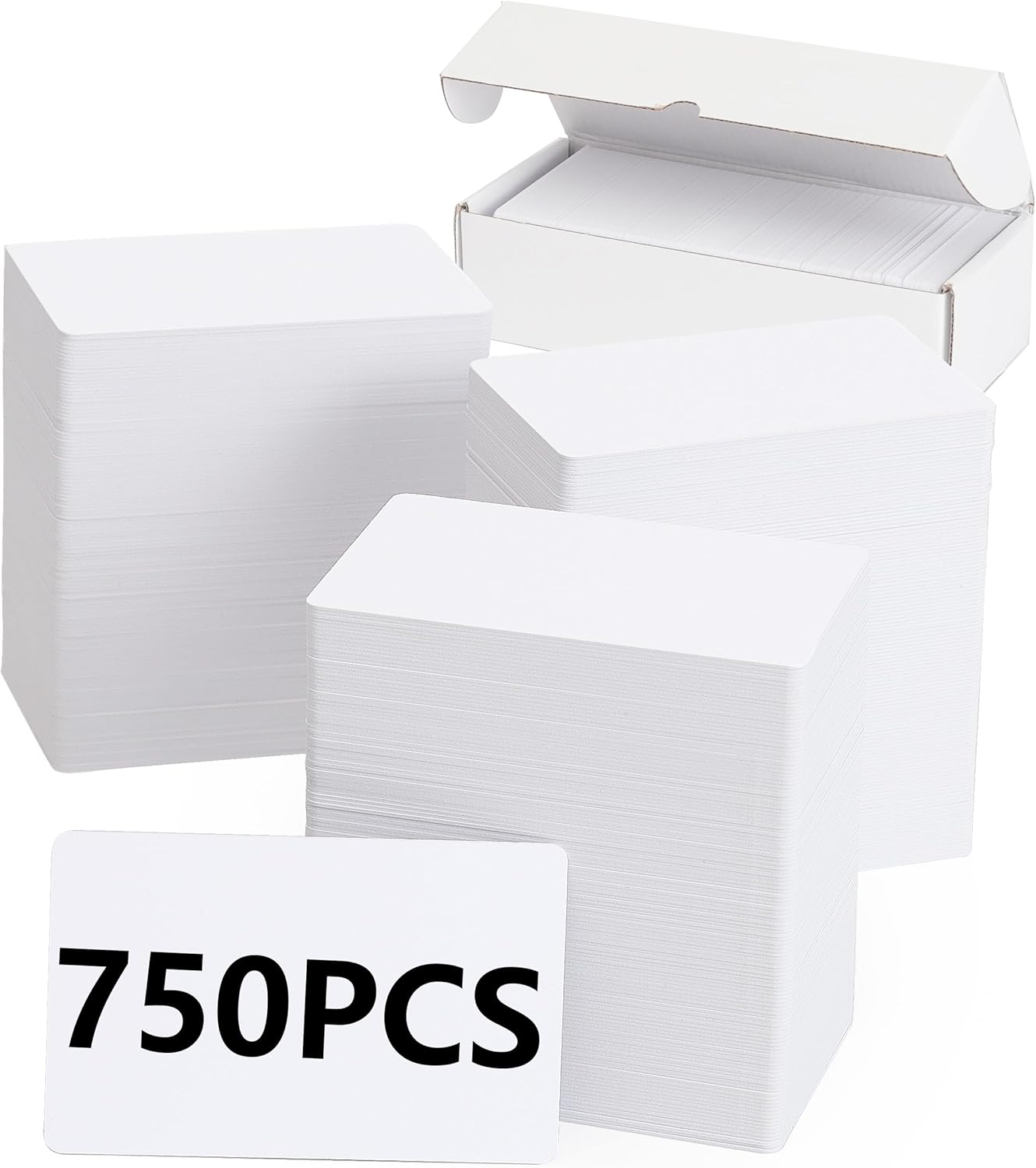 750 Pack Blank White PVC ID Cards for Photo ID Badge Printers