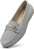 Women's Comfortable Lightweight Leather Loafers - Casual Work Slip-Ons