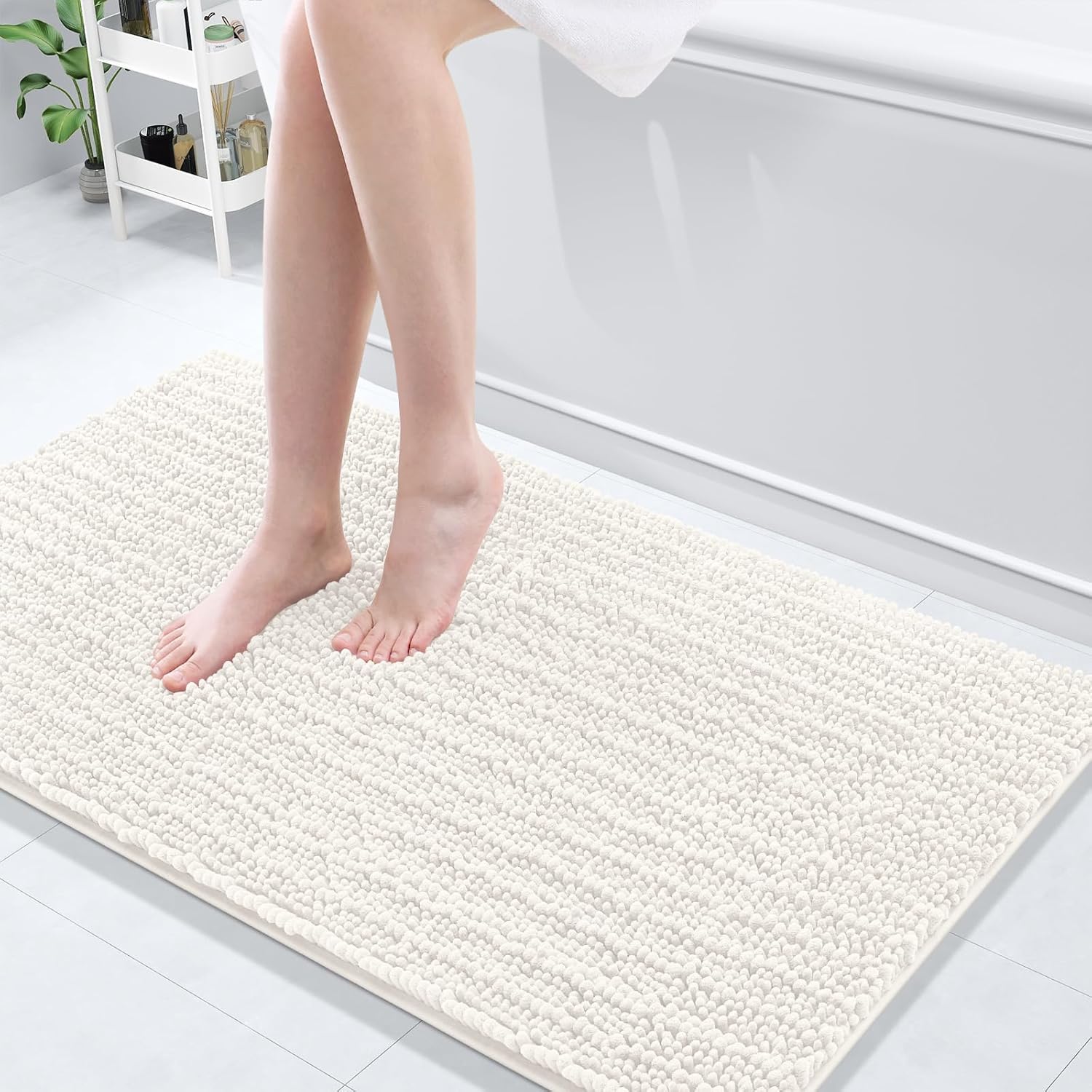 Arotive Luxury Chenille Bathroom Rug Mat for Comfort and Style