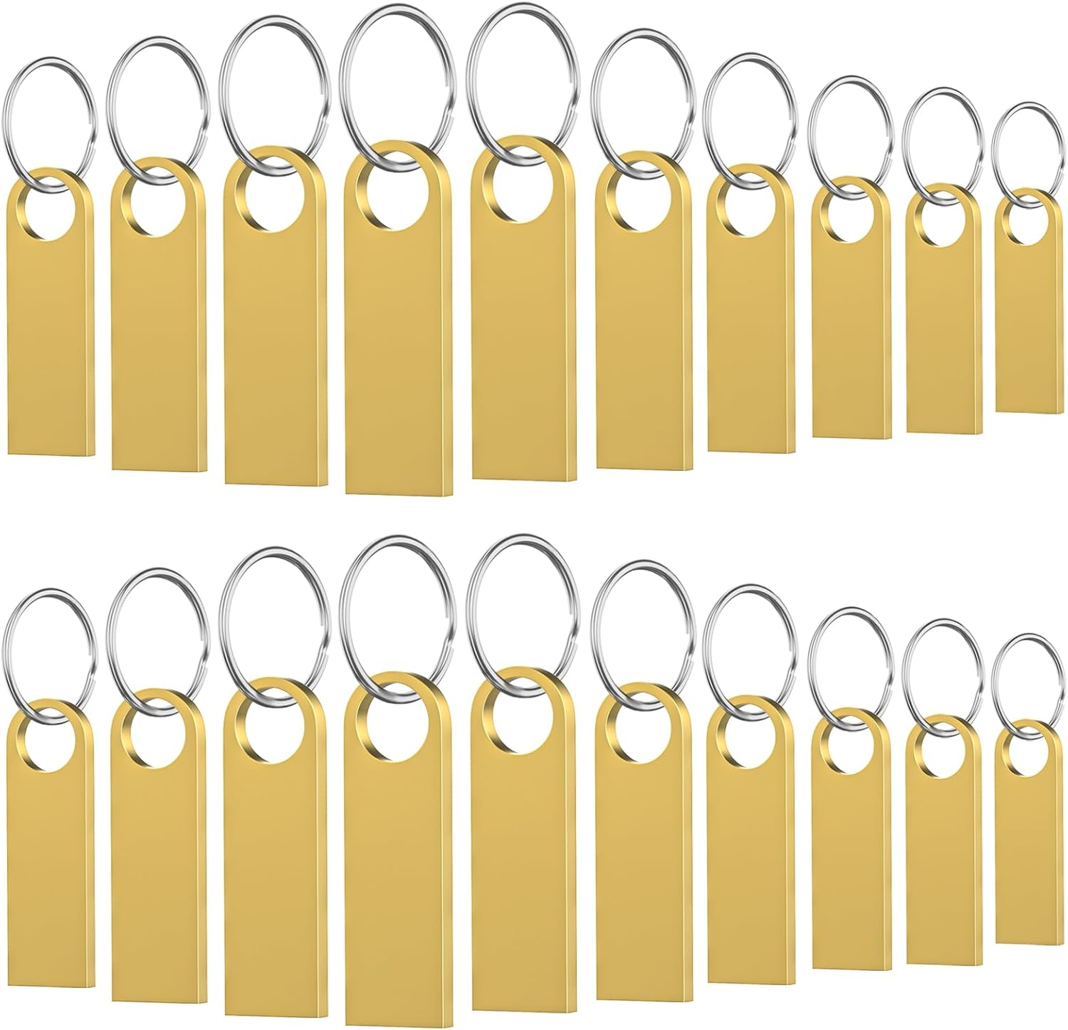16GB USB Flash Drive 20 Pack - Sleek Metal Thumb Drives