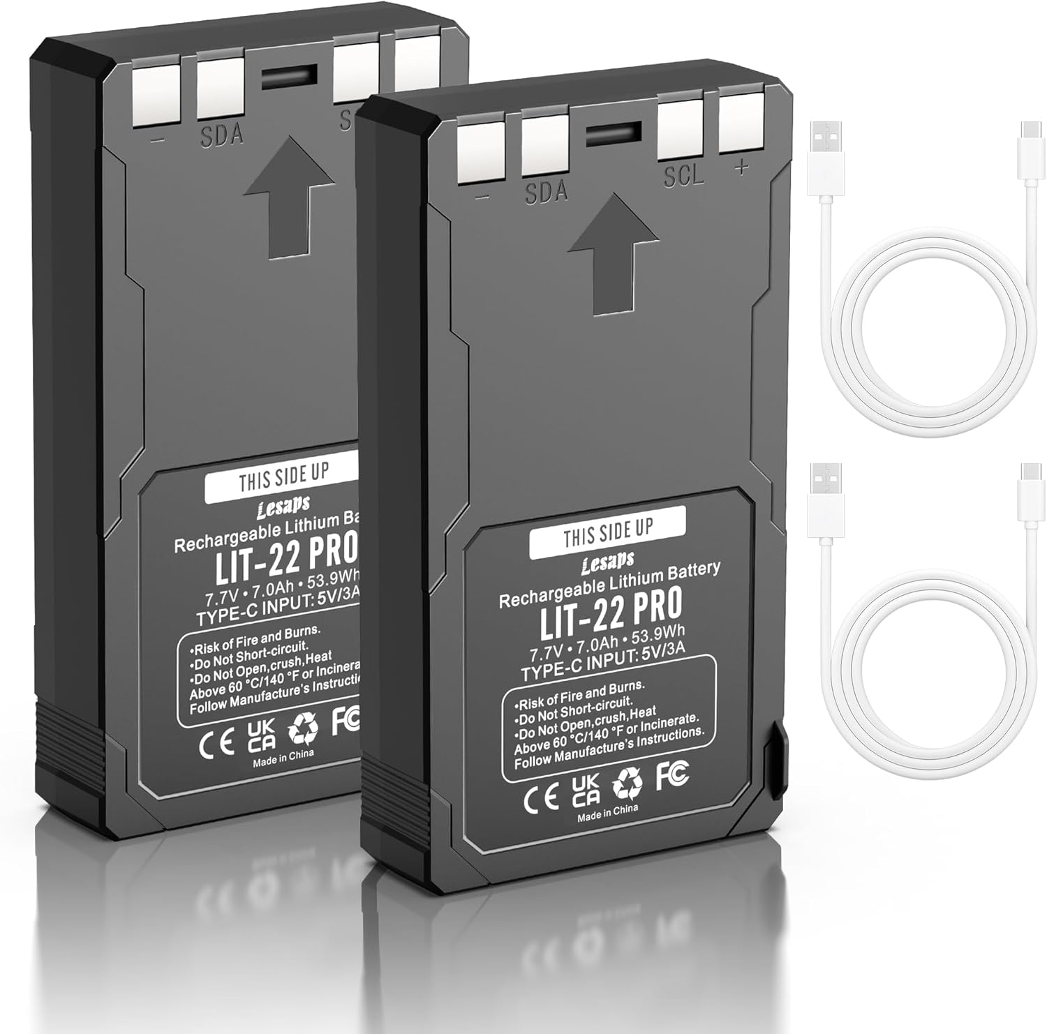 LIT-22 Battery 7000mAh for SPYPOINT Trail Cameras - 2 Pack