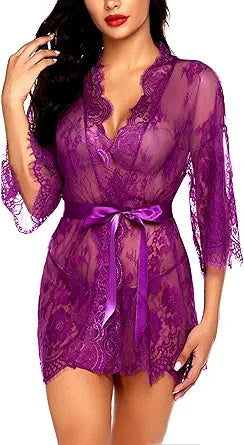 Avidlove Women's Lace Kimono Robe for Elegant Nights