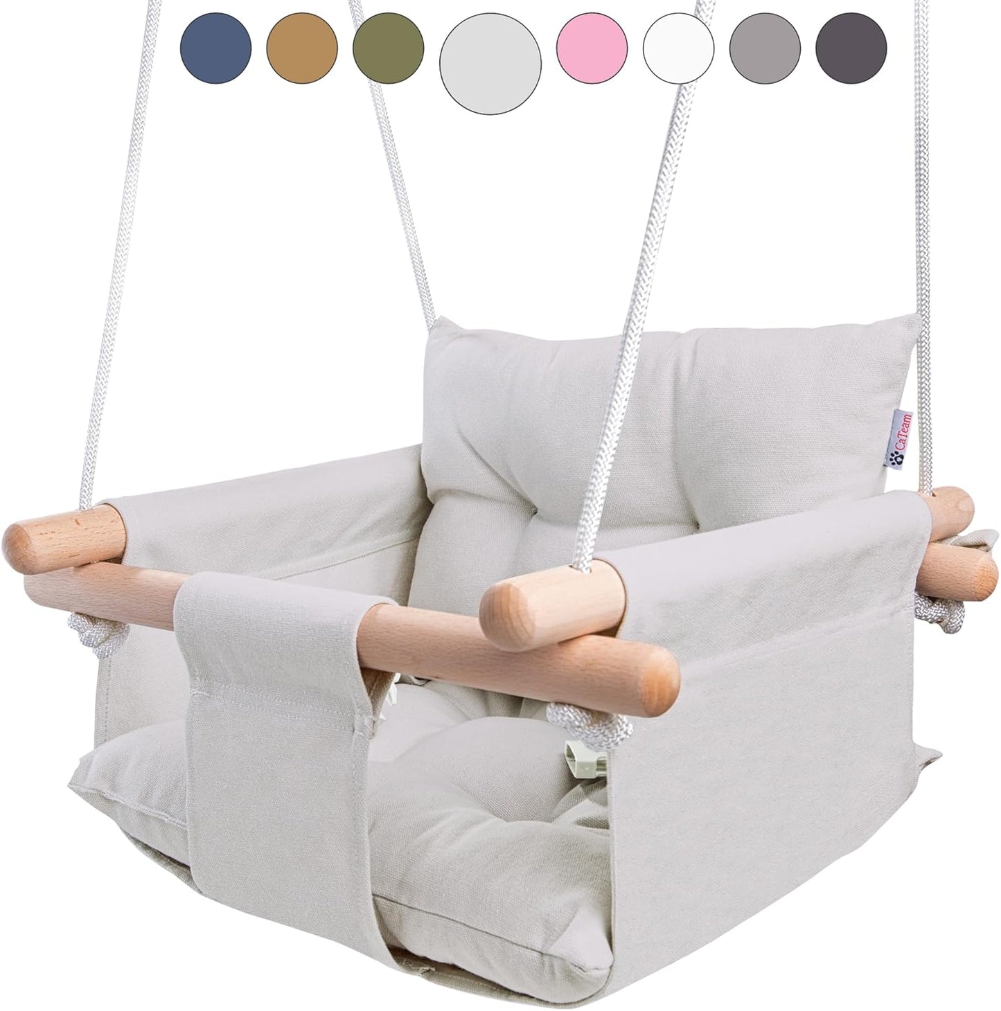 CaTeam Canvas Baby Swing - Safe and Cozy Indoor Outdoor Seat