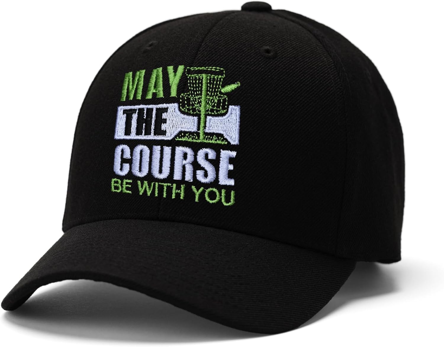Adjustable Embroidered Black Baseball Cap - Stylish Unisex Hat