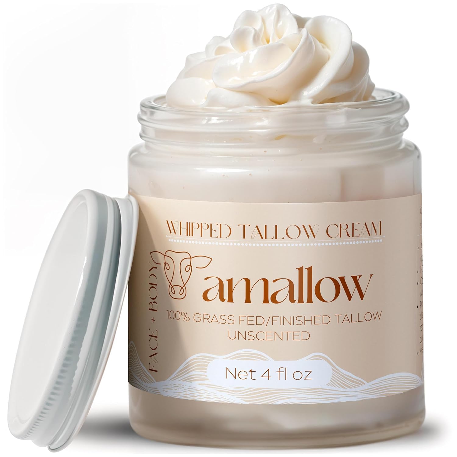 100% Grass Fed Beef Tallow Moisturizer for Sensitive Skin