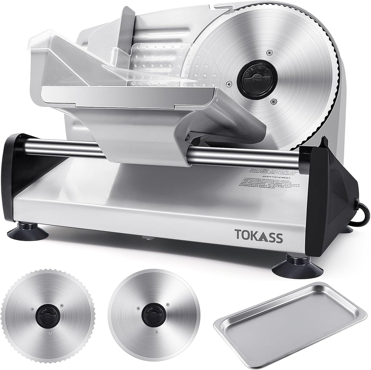 200W Electric Meat Slicer with Adjustable Thickness for Home Use
