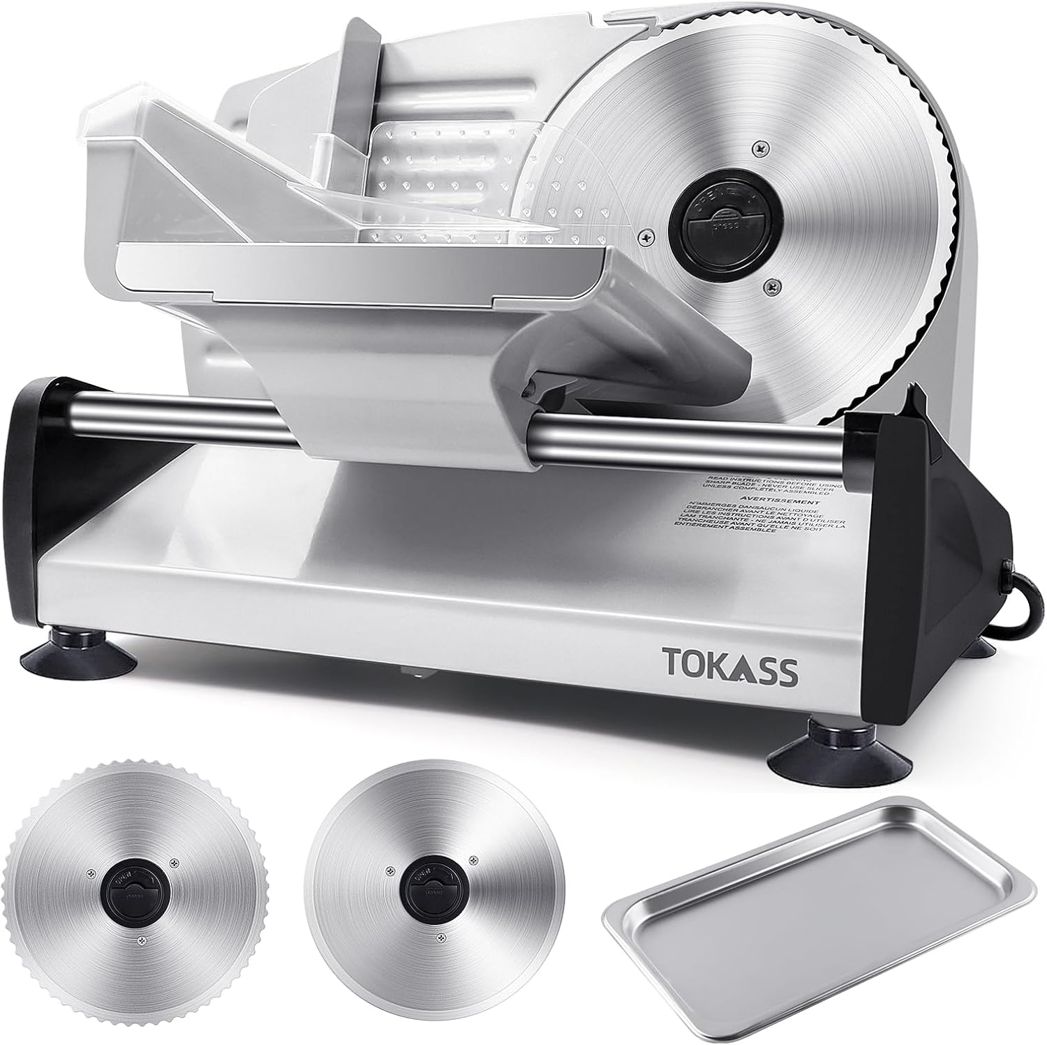 200W Electric Meat Slicer with Adjustable Thickness for Home Use