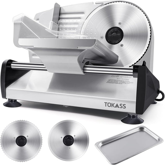 200W Electric Meat Slicer with Adjustable Thickness for Home Use