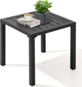 Aluminum Outdoor Side Table - Weather Resistant Square End Table