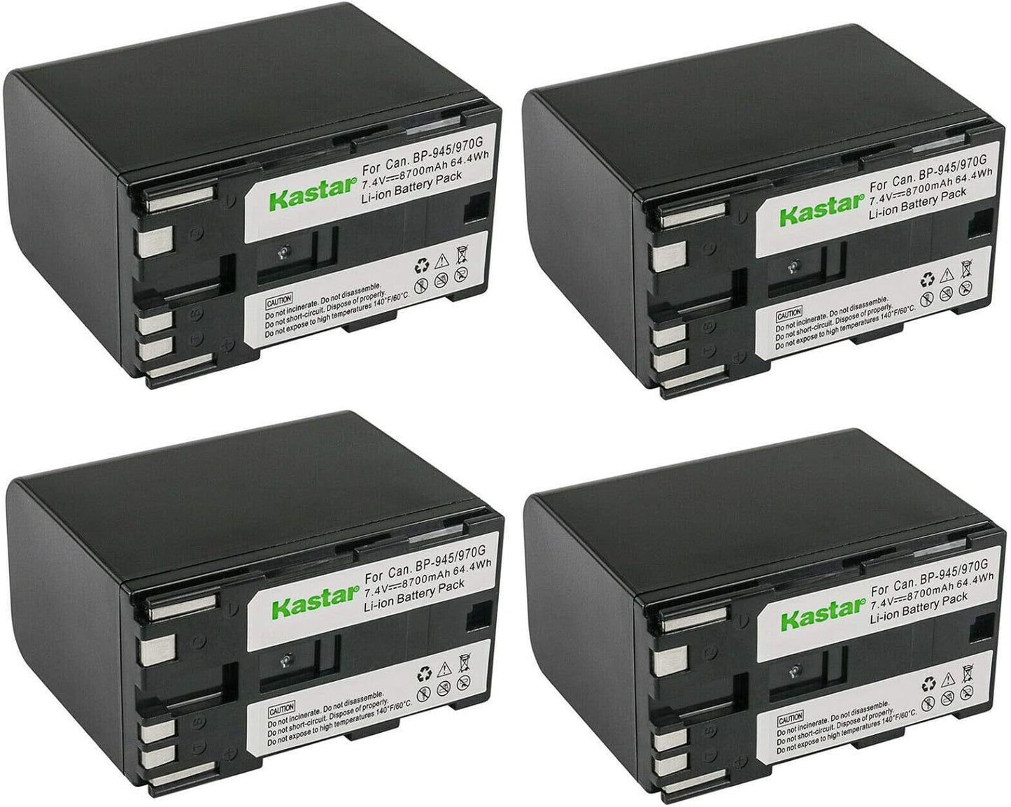 Kastar 4-Pack Battery Replacement for Canon Cameras - High Capacity