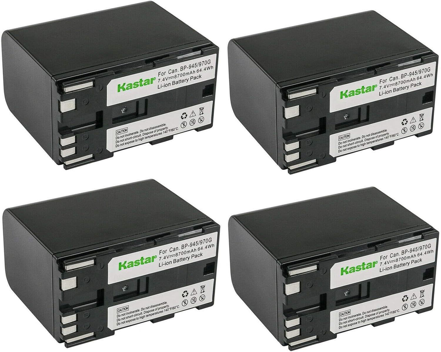 Kastar 4-Pack Battery Replacement for Canon Cameras - High Capacity