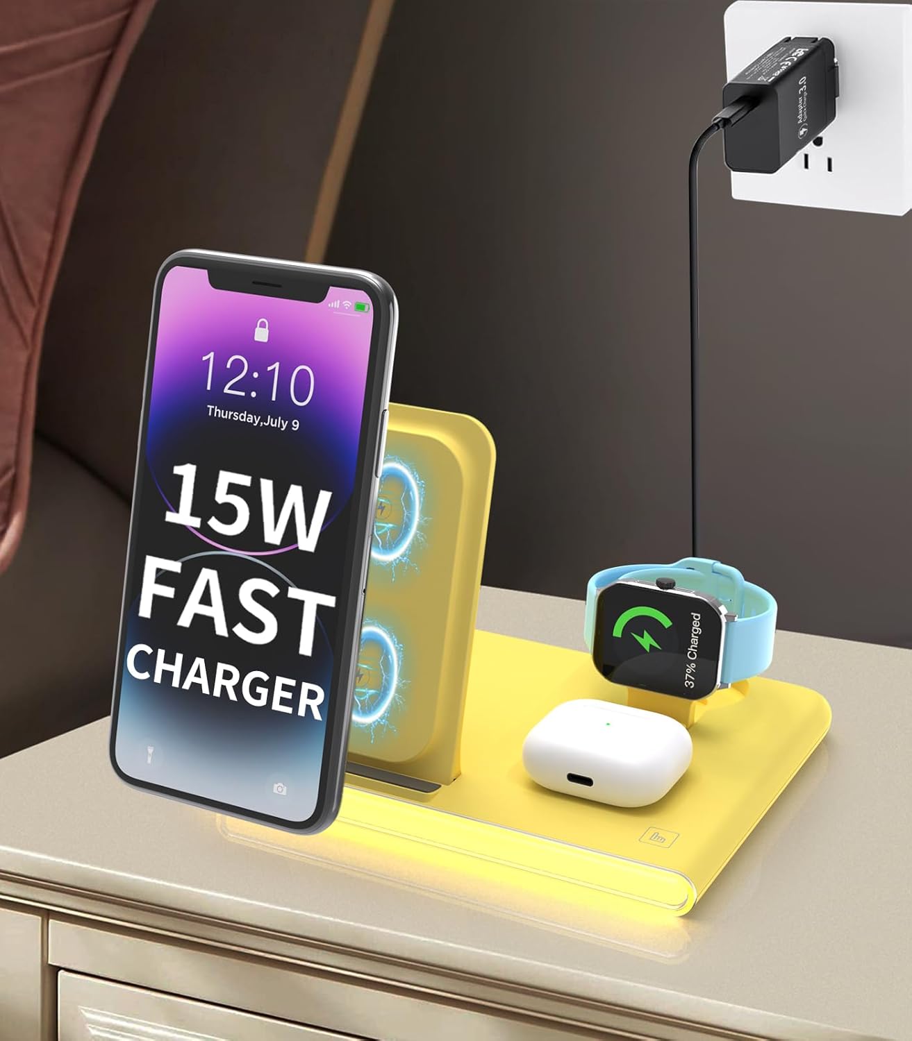 5th Gen Wireless Charger: Charge 4 Devices Simultaneously!