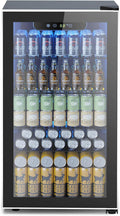 Mini Fridge 130 Can Beverage Refrigerator Cooler - Compact Drink