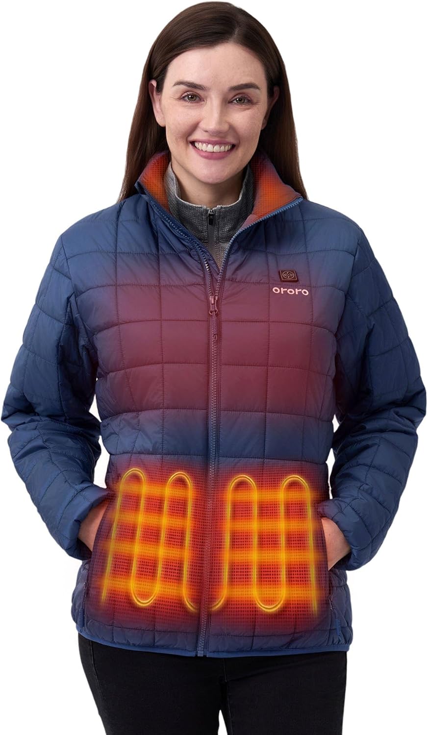 ORORO Women's Lightweight Heated Quilted Jacket for Comfort
