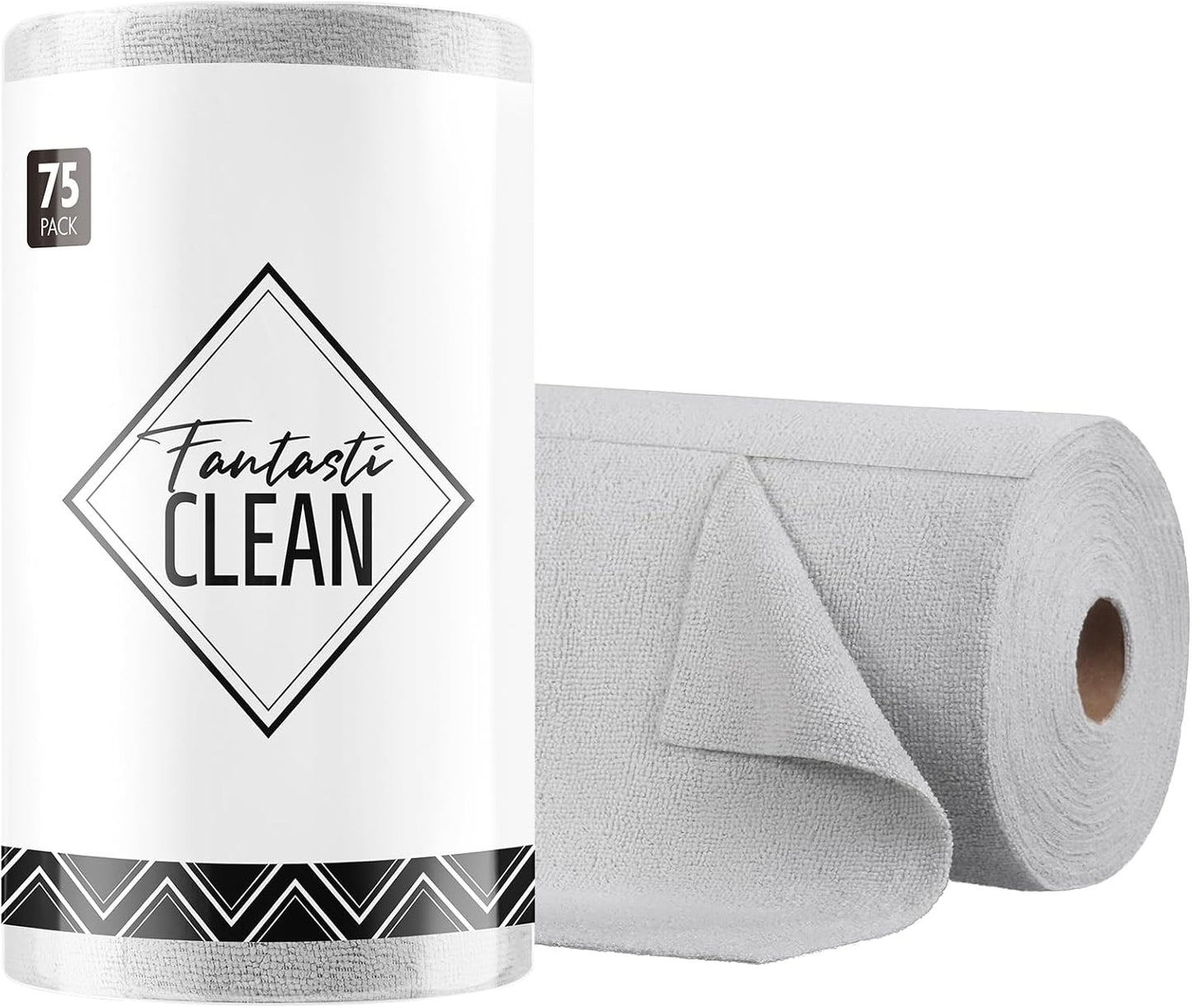 Fantasticlean 75 Pack Microfiber Towels - Scratch Free