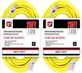 25 Ft Lighted Outdoor Extension Cord - Heavy Duty Power Cable