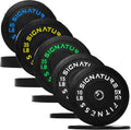 Olympic Bumper Plates Set 260 LB - Durable Rubber Plates for Home Gyms