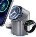 Rotating Wireless Charger Qi2 15W 3-in-1 Charging Station - Fast