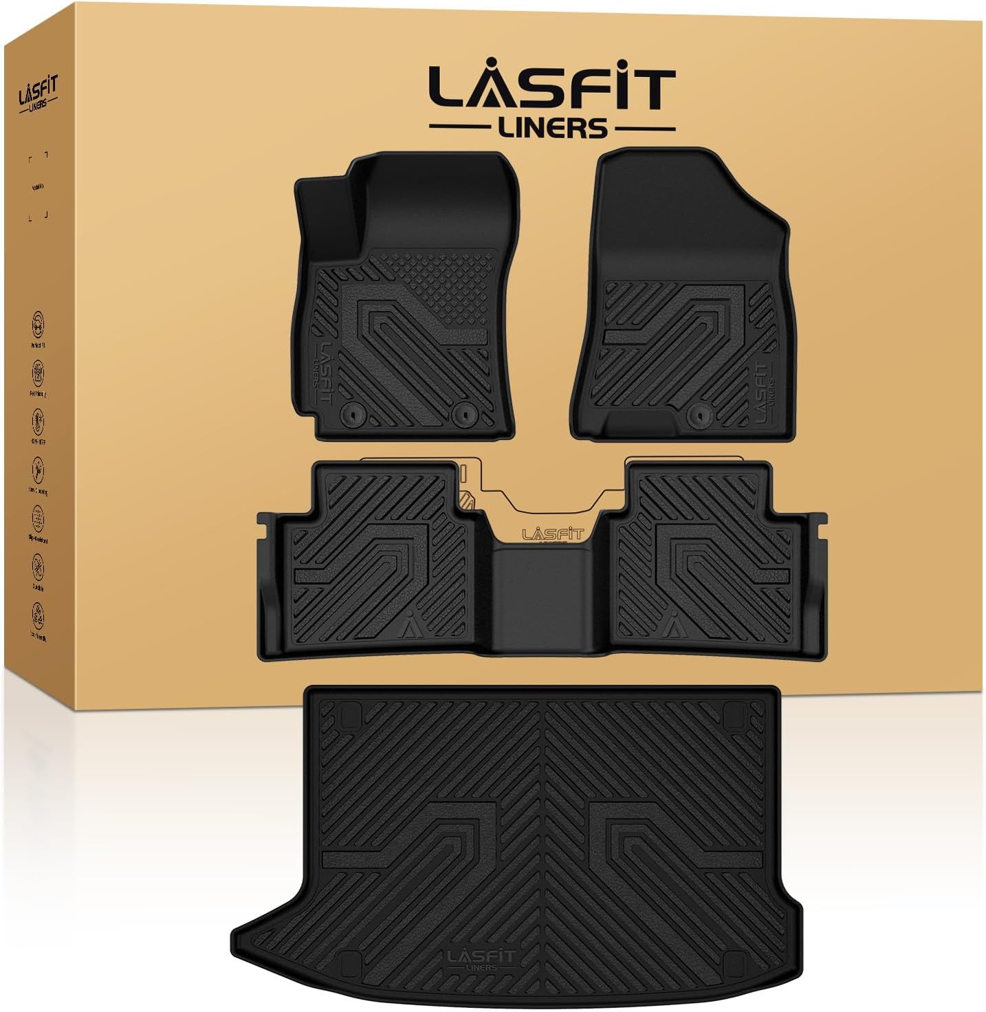 Custom Fit LASFIT Floor Mats for Hyundai Kona 2018-2023 Models