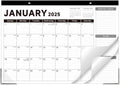2025 Desk Calendar - 12in x 17in Monthly Desk Planner for Organized