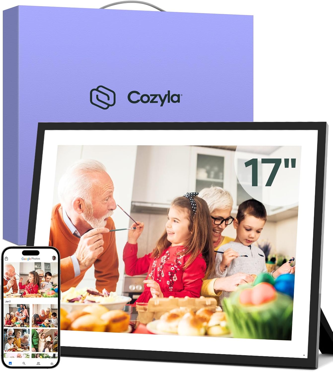 Cozyla 17ft' Large Digital Picture Frame with Unlimited Storage
